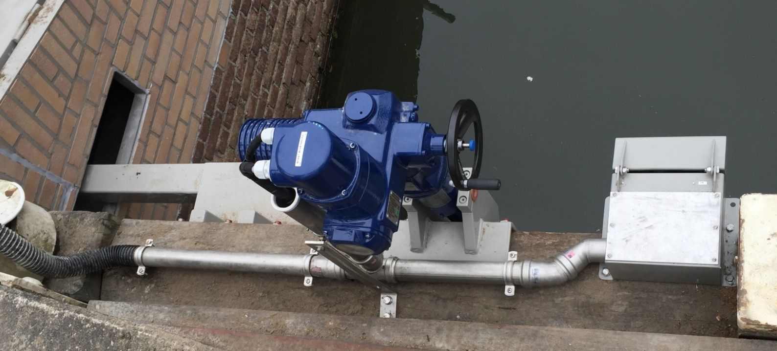 ADE actuators for lock paddles and door Lock Oudewater - ATB Automation