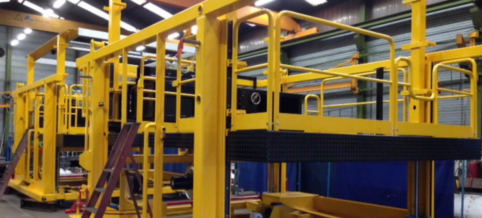 Mobile lifting platform with NEFF screw jacks and Faro bearings - ATB ...