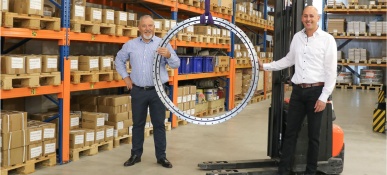 Rico Godfried en Gerwin Ratz introduceren nieuw assortimen Bonnekamp draaikranslagers